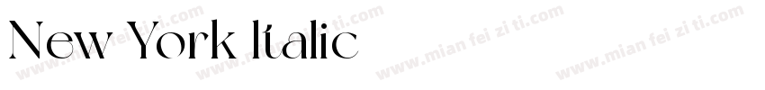 New York ltalic字体转换